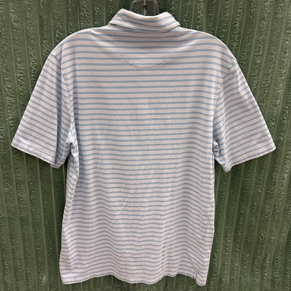 Johnnie-O Blue / White Stripe Cotton Polo Size small - Picture 6 of 7